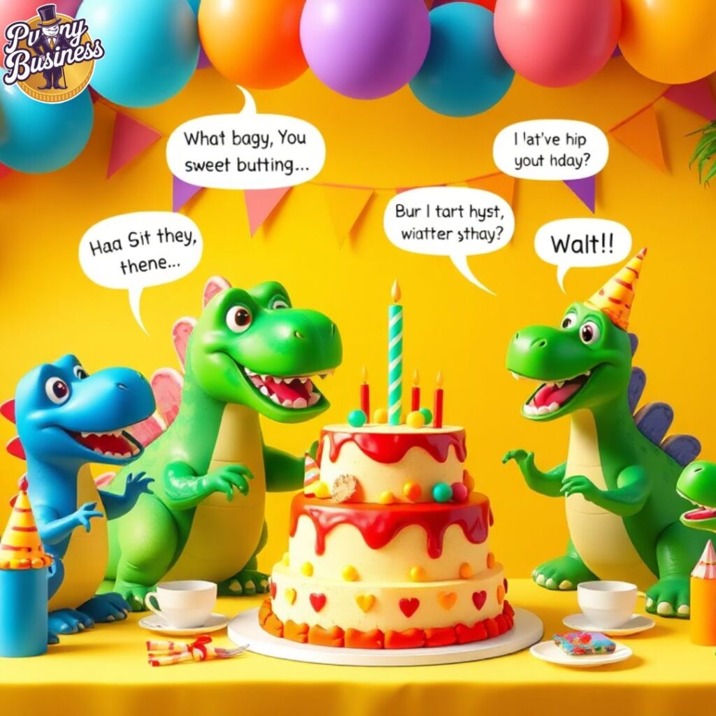 Double the Fun Dinosaur Birthday Puns-R-Us